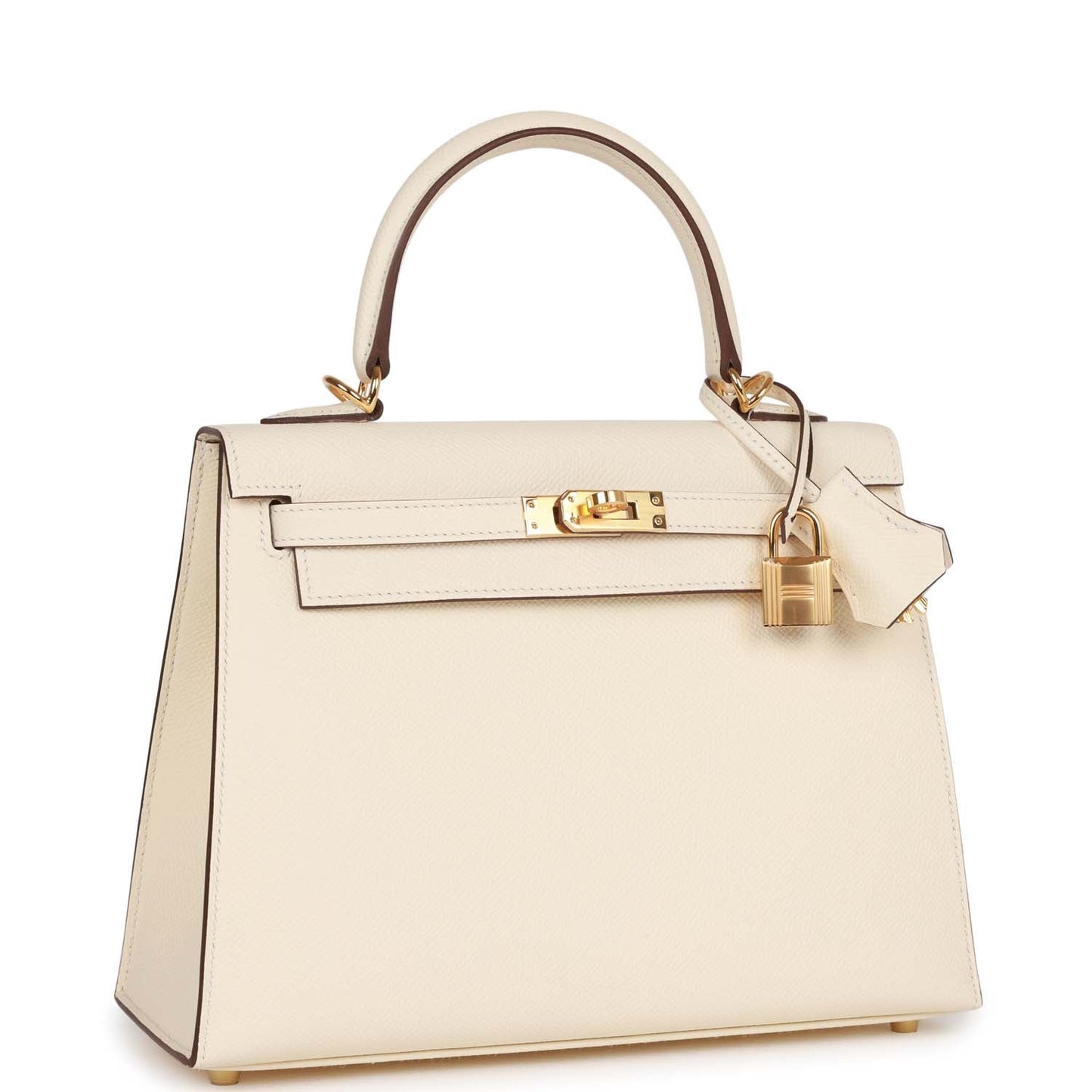 Hermes Kelly 25 Sellier Nata Epsom Gold Hardware