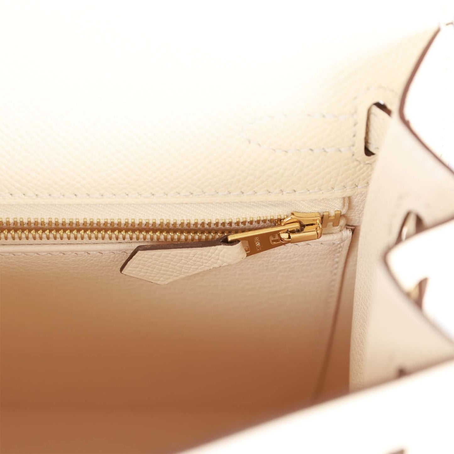 Hermes Kelly 25 Sellier Nata Epsom Gold Hardware