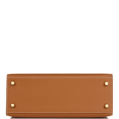 Hermes Kelly 25 Sellier Gold Epsom Gold Hardware