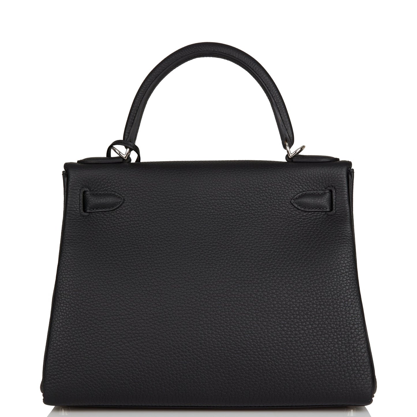 Hermes Kelly 28 Retourne Black Togo Palladium Hardware