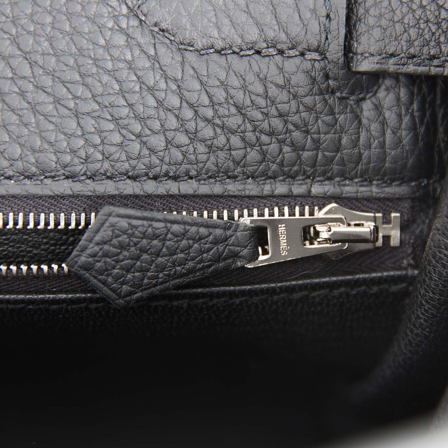 Hermes Kelly 28 Retourne Black Togo Palladium Hardware
