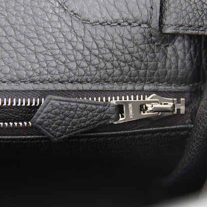 Hermes Kelly 28 Retourne Black Togo Palladium Hardware