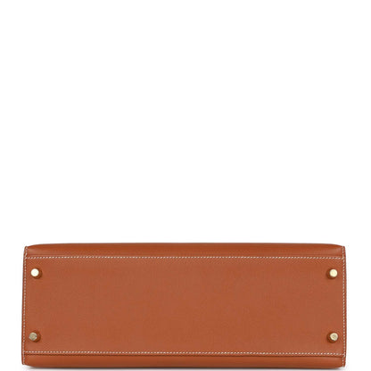 Hermes Kelly 32 Sellier Gold Epsom Gold Hardware