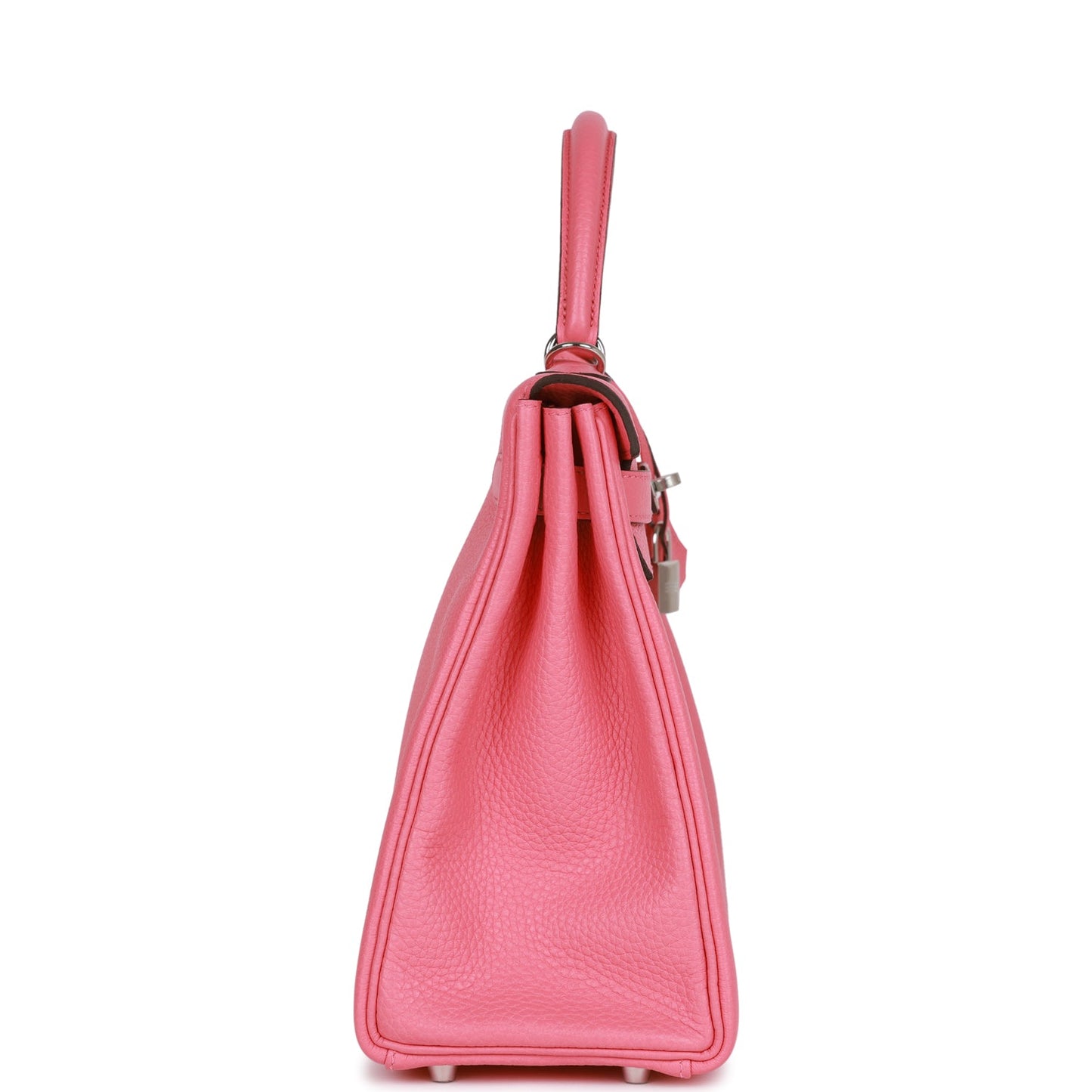 Hermes Kelly 32 Retourne Rose Azalee Clemence Palladium Hardware