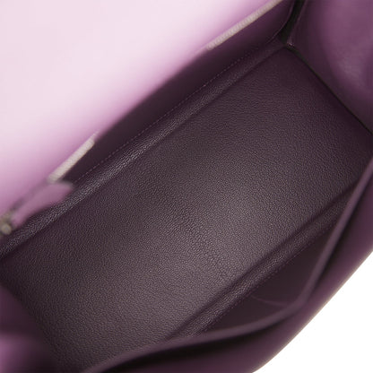 Hermes Kelly 28 Retourne Raisin Togo and Prunoir Alligator Touch Palladium Hardware