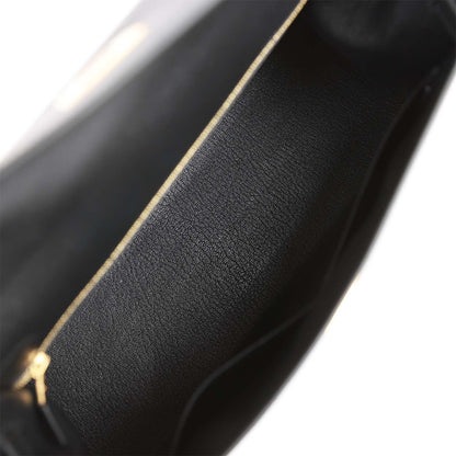 Hermes Kelly 32 Sellier Black Epsom Gold Hardware