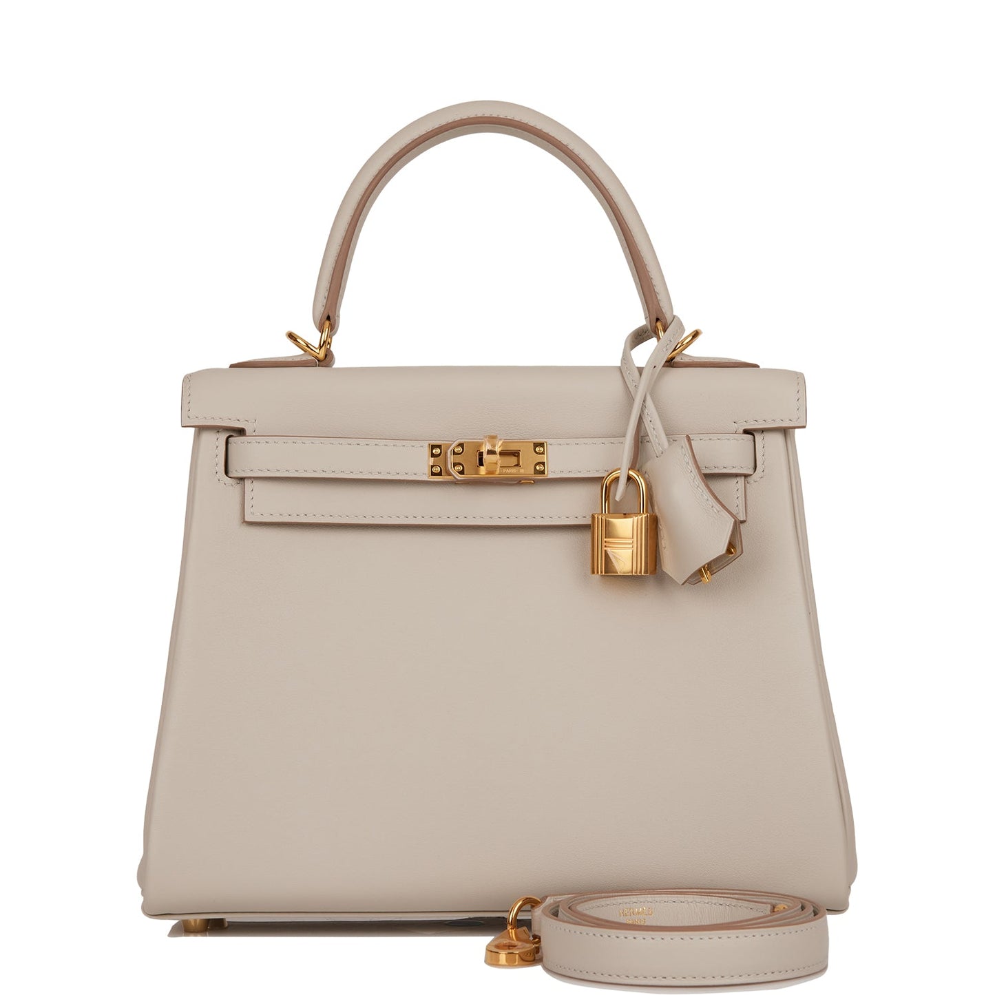 Hermes Kelly 25 Retourne Gris Perle Swift Gold Hardware