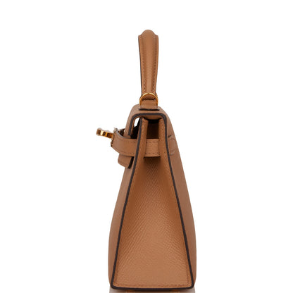 Hermes Kelly 20 Sellier Chai Epsom Gold Hardware