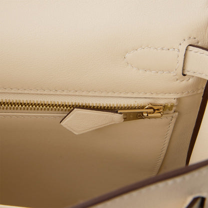 Hermes Kelly 25 Retourne Nata Swift Gold Hardware