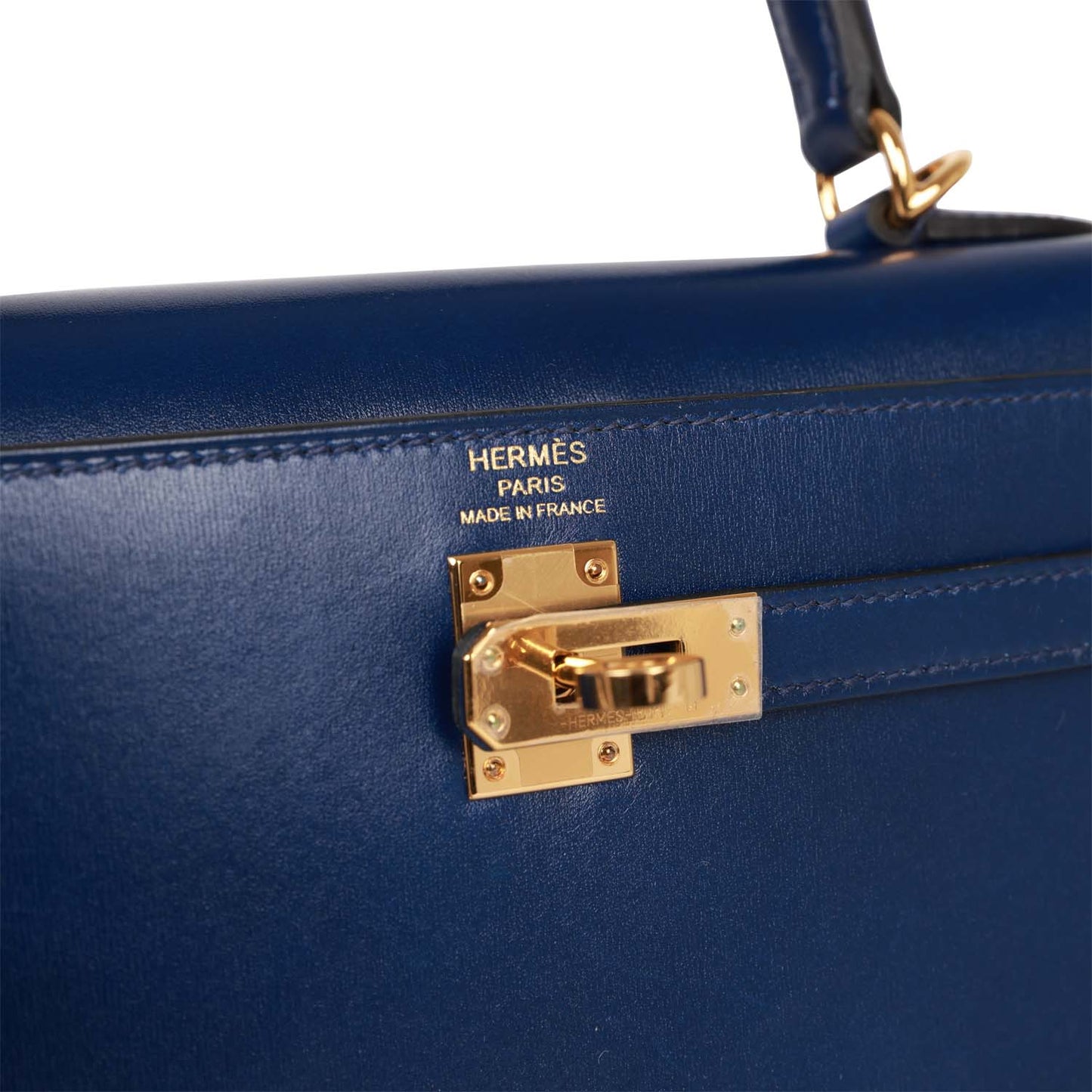 Hermes Kelly 25 Sellier Bleu Saphir Box Gold Hardware