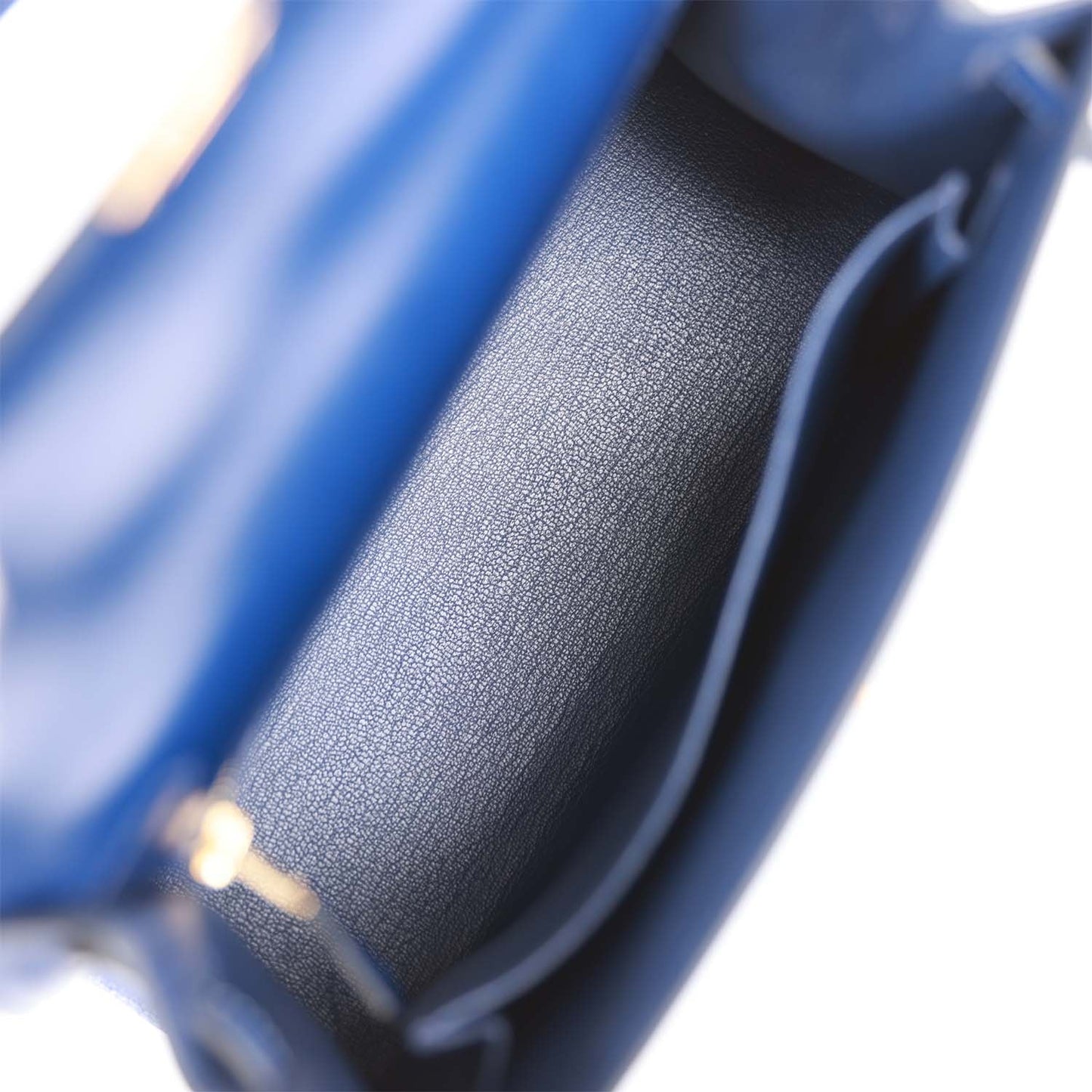 Hermes Kelly 25 Sellier Bleu Saphir Box Gold Hardware
