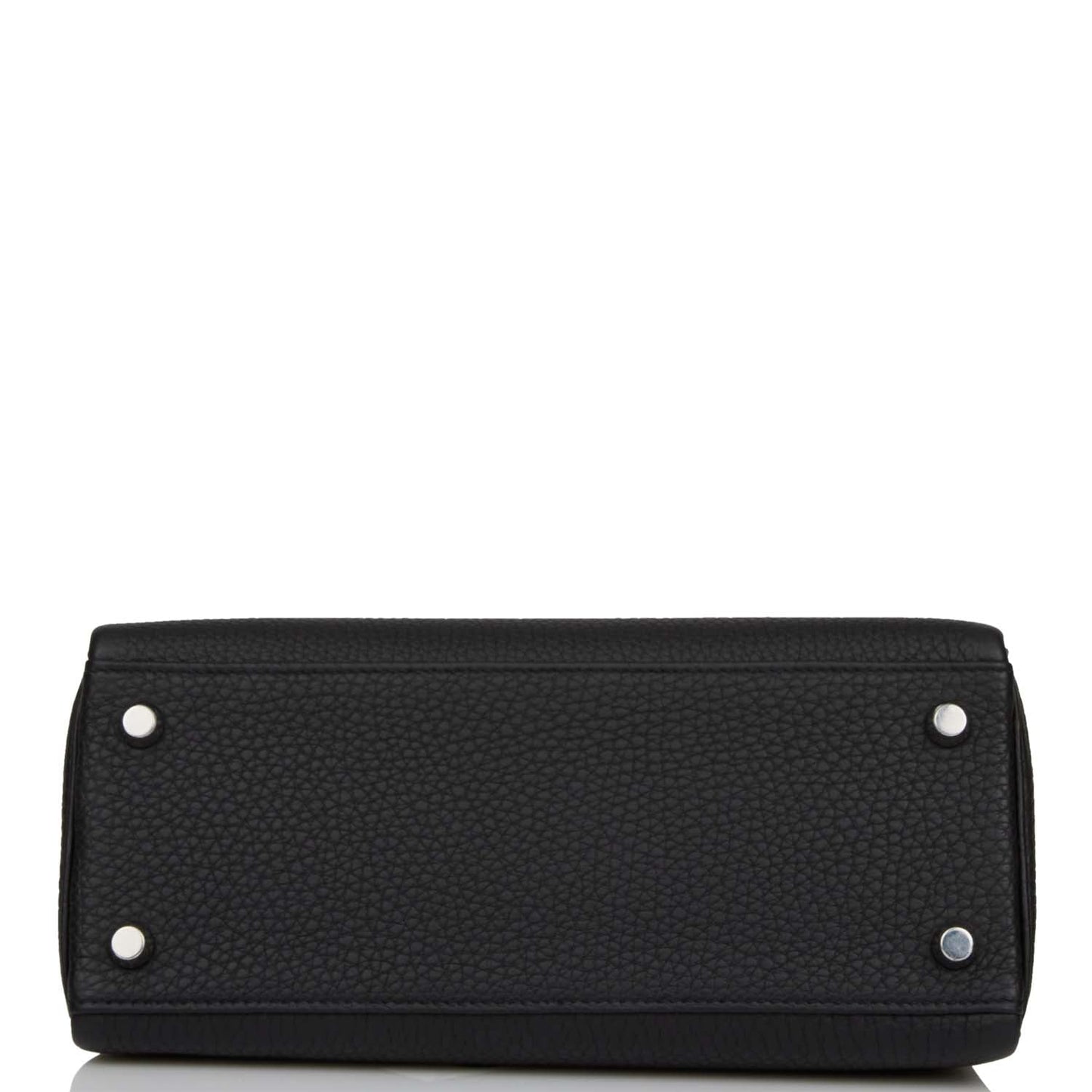 Hermes Kelly 25 Retourne Black Togo Palladium Hardware