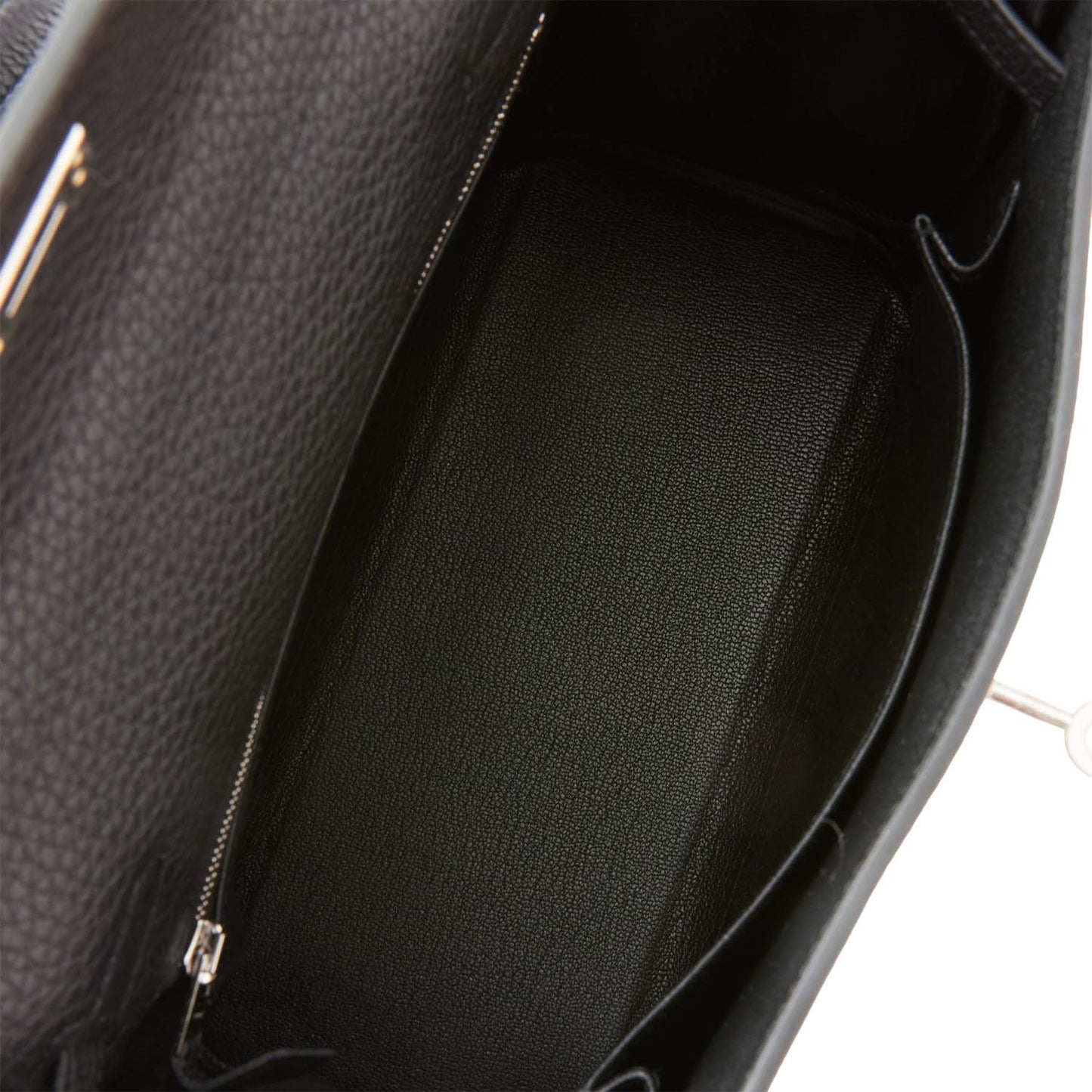 Hermes Kelly 25 Retourne Black Togo Palladium Hardware