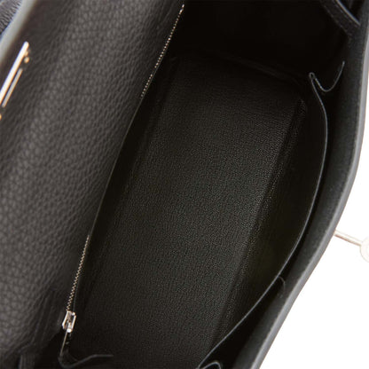 Hermes Kelly 25 Retourne Black Togo Palladium Hardware