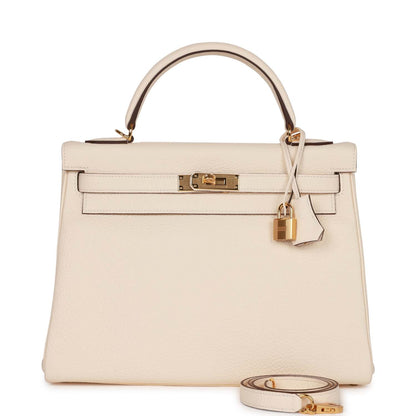 Hermes Kelly 32 Retourne Nata Clemence Gold Hardware