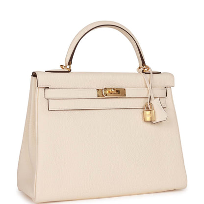 Hermes Kelly 32 Retourne Nata Clemence Gold Hardware