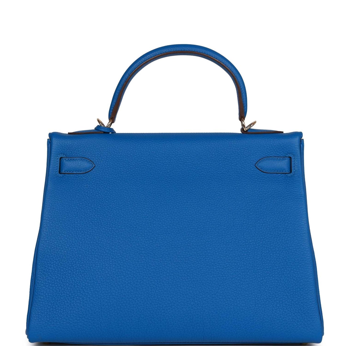 Hermes Kelly 32 Retourne Bleu Royal Verso Togo Permabrass Hardware