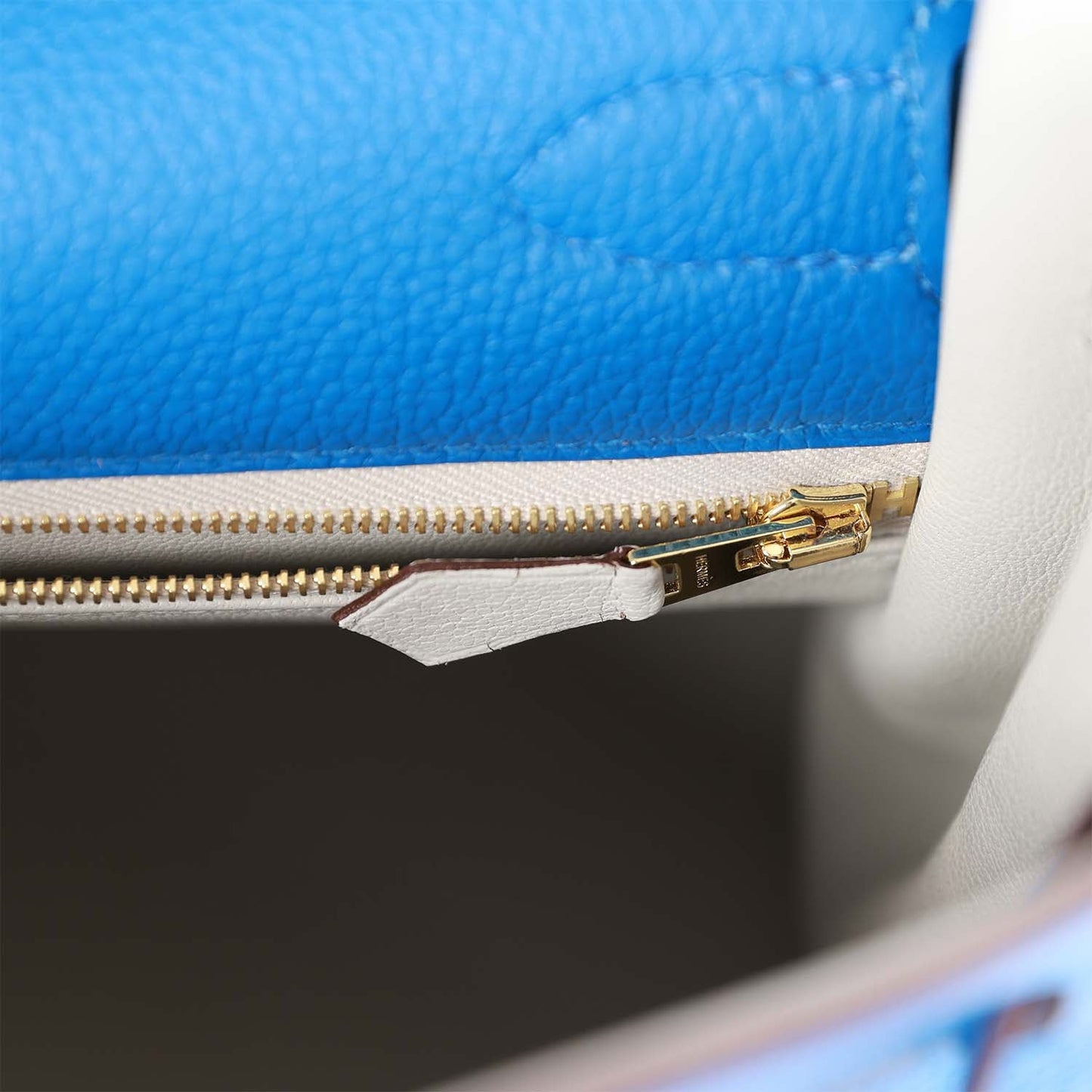 Hermes Kelly 32 Retourne Bleu Royal Verso Togo Permabrass Hardware