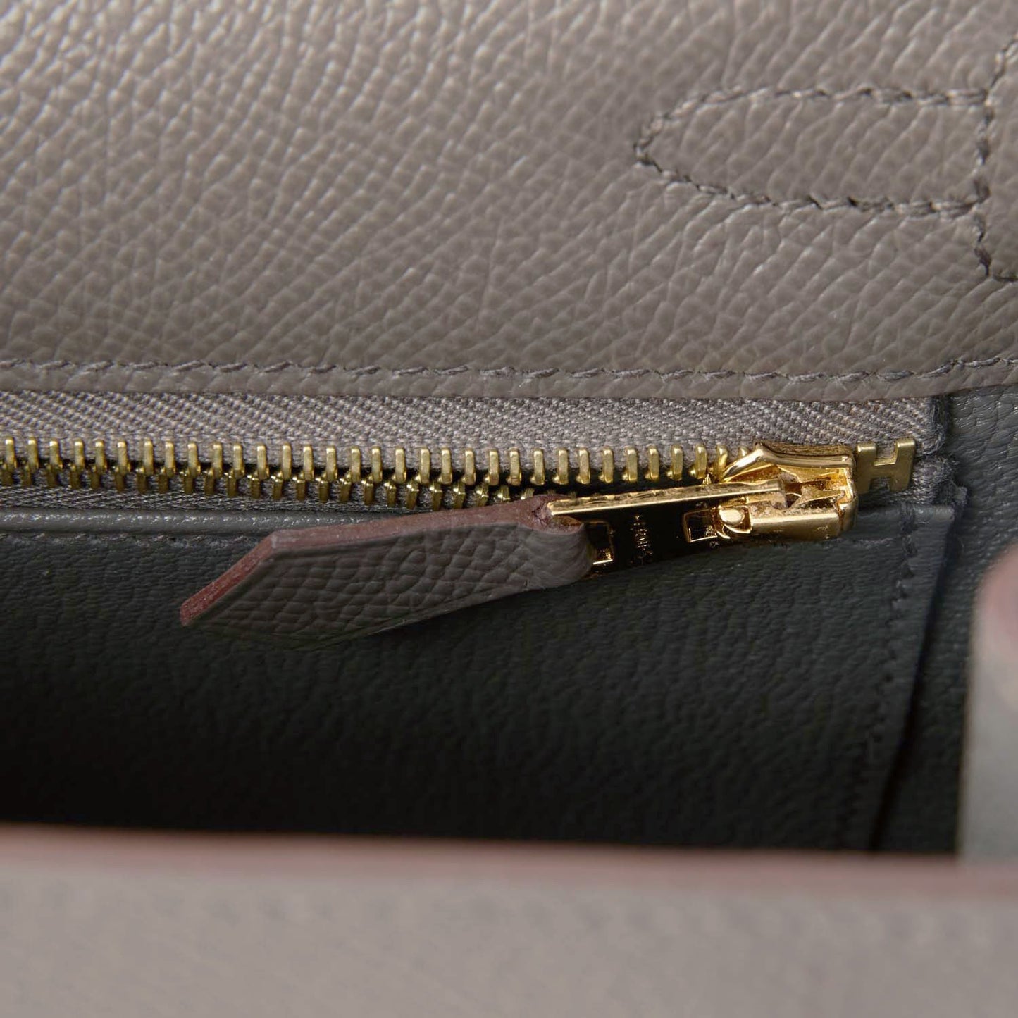 Hermes Kelly 25 Sellier Etain Epsom Gold Hardware