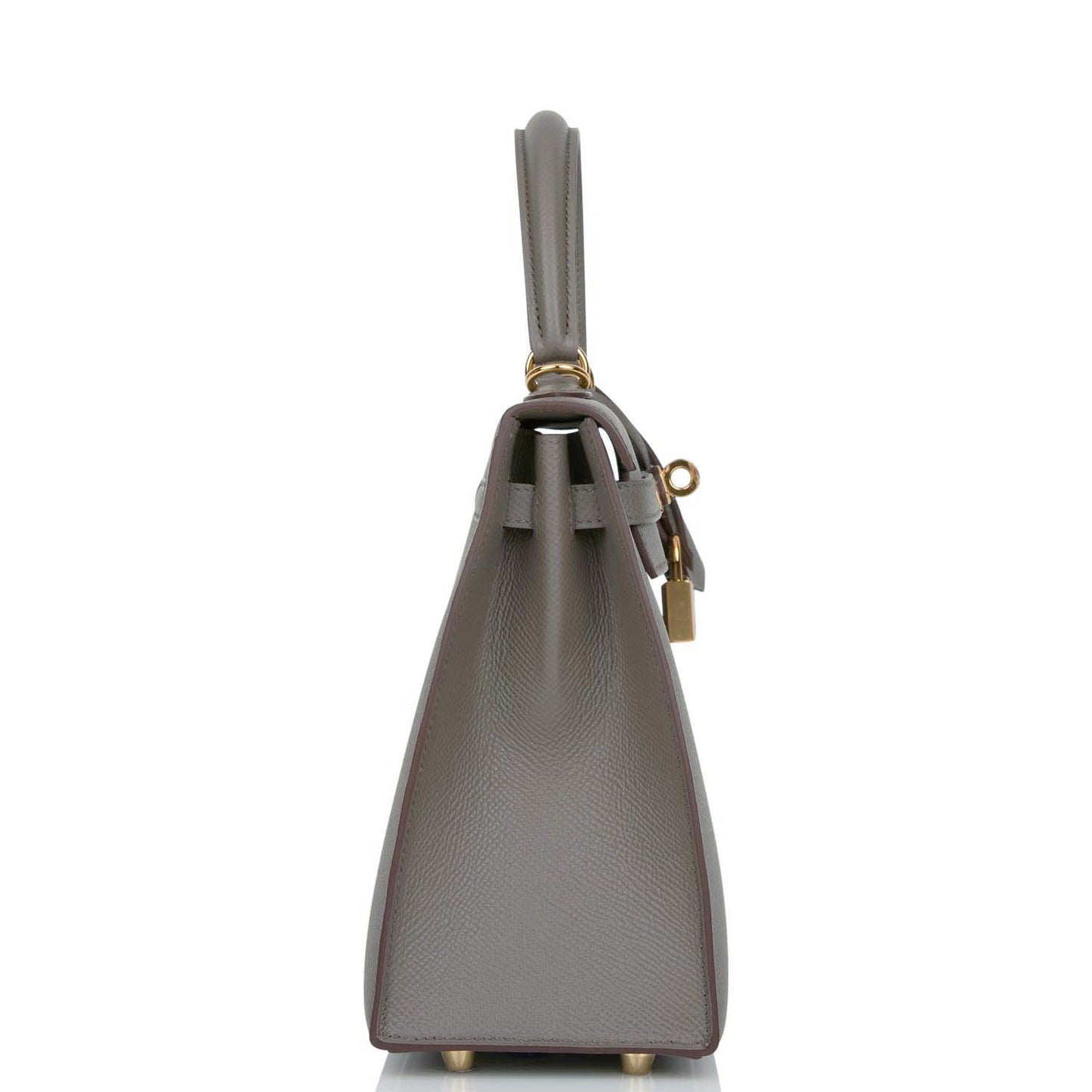 Hermes Kelly 25 Sellier Etain Epsom Gold Hardware
