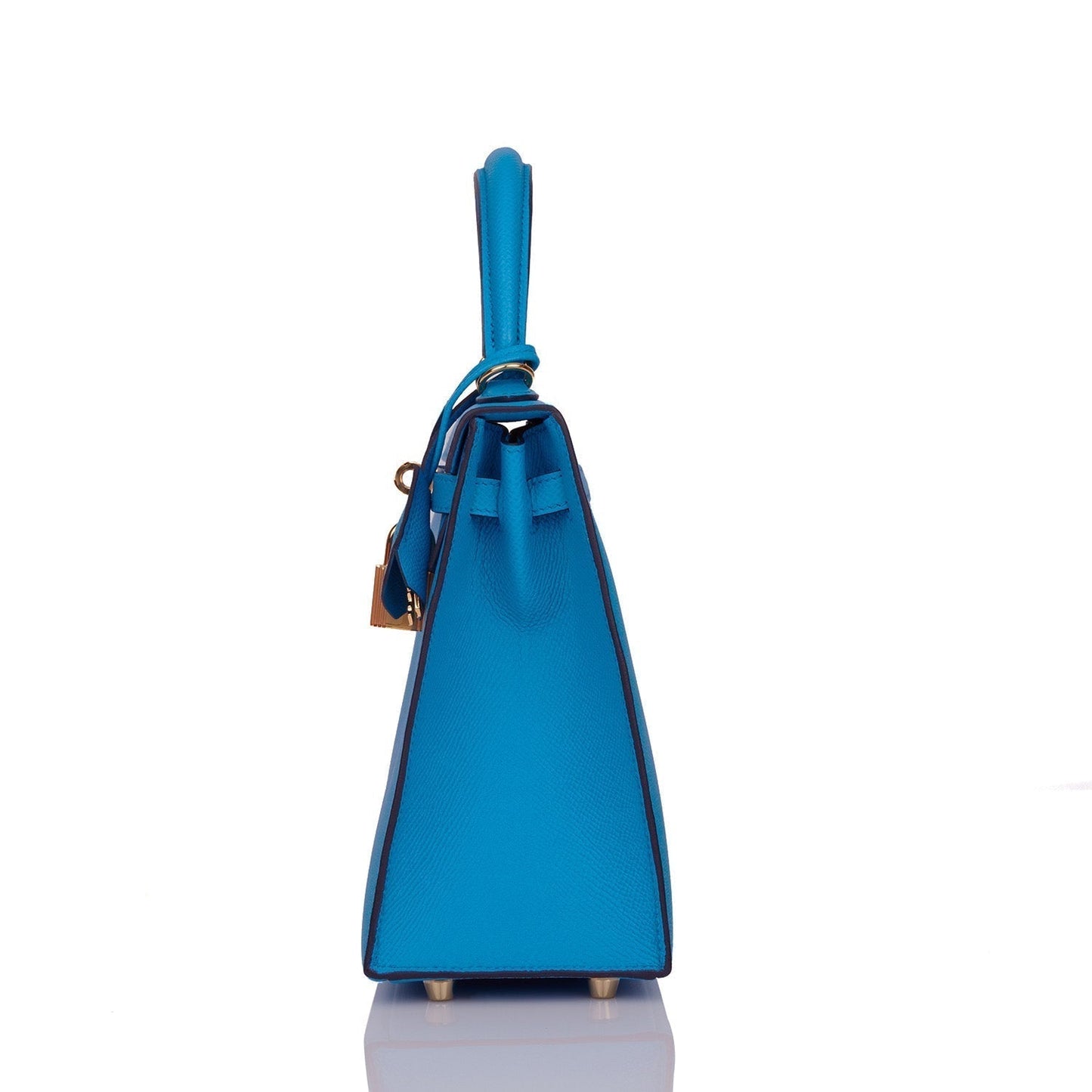 Hermes Kelly 25 Sellier Bleu Frida Epsom Gold Hardware
