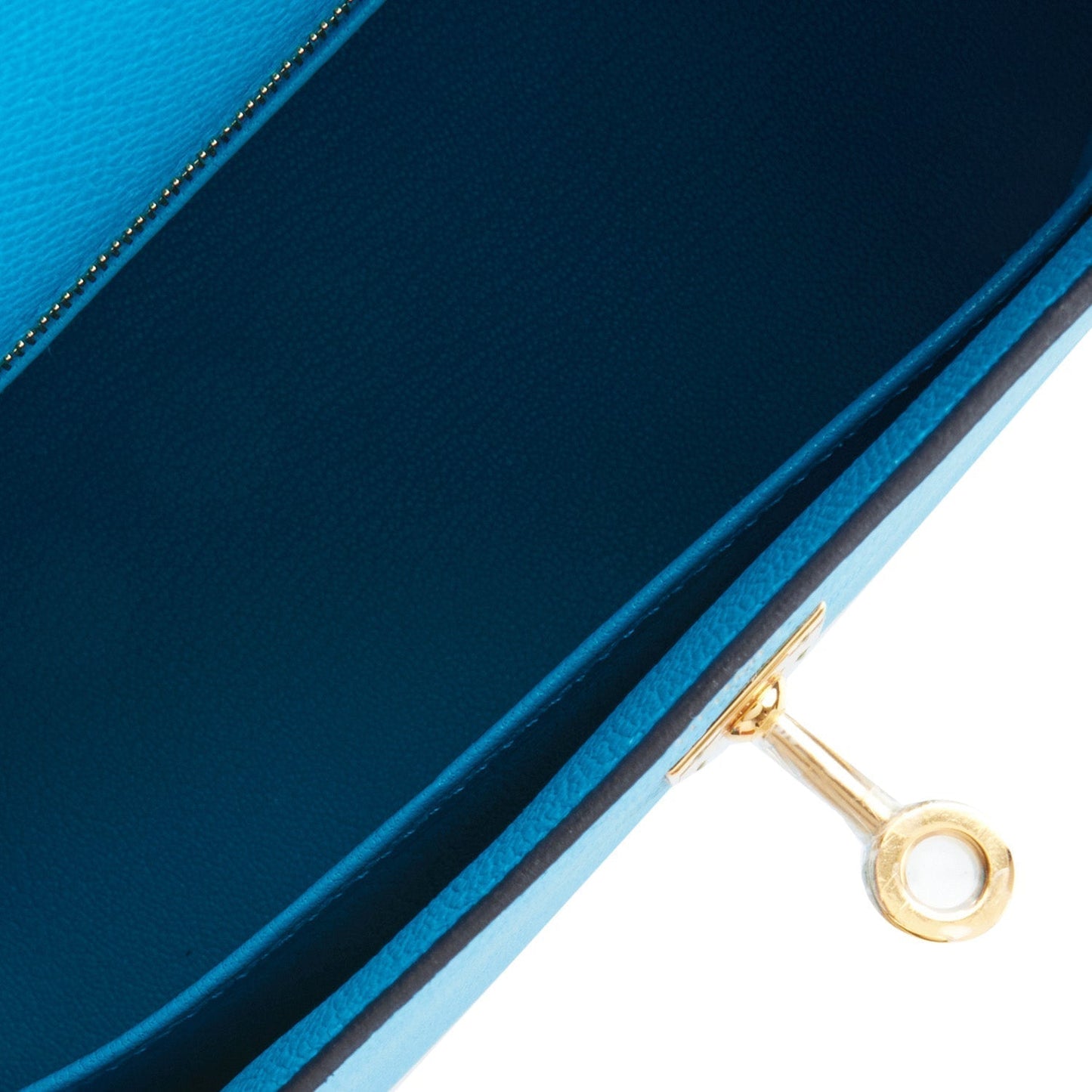 Hermes Kelly 25 Sellier Bleu Frida Epsom Gold Hardware