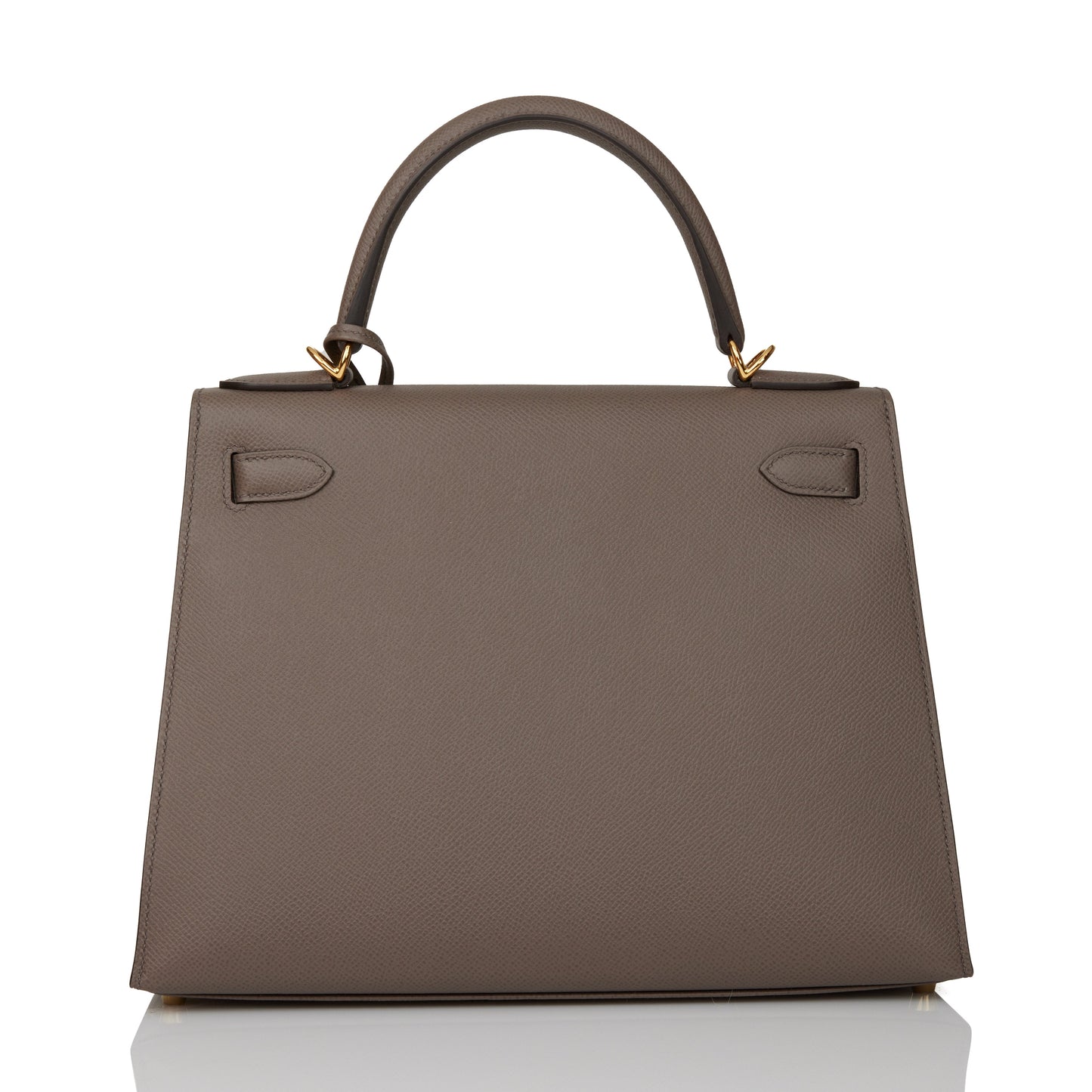 Hermes Kelly 28 Sellier Etain Epsom Gold Hardware