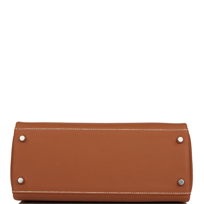 Hermes Kelly 28 Retourne Gold Evercolor Palladium Hardware