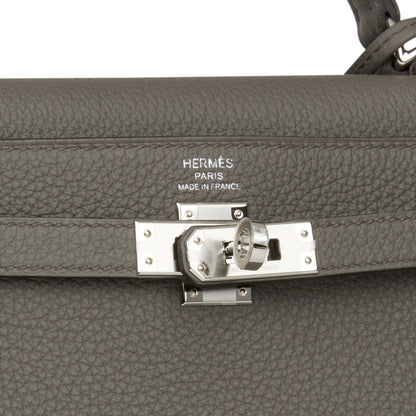 Hermes Kelly 25 Retourne Etain Togo Palladium Hardware