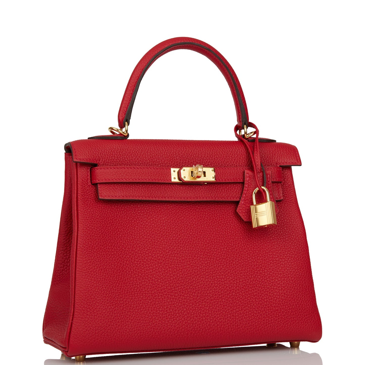 Hermes Kelly 25 Retourne Rouge Casaque Togo Gold Hardware