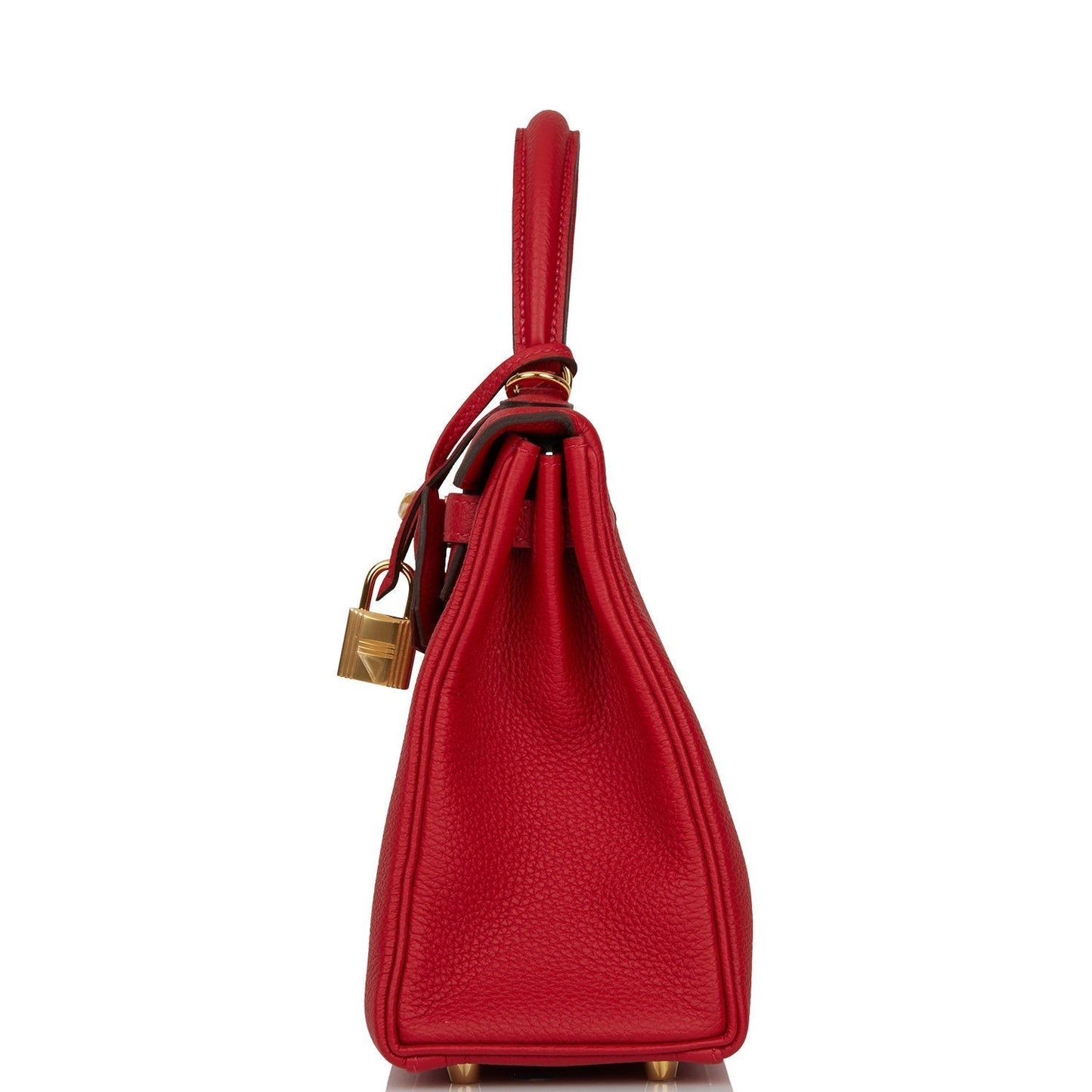 Hermes Kelly 25 Retourne Rouge Casaque Togo Gold Hardware