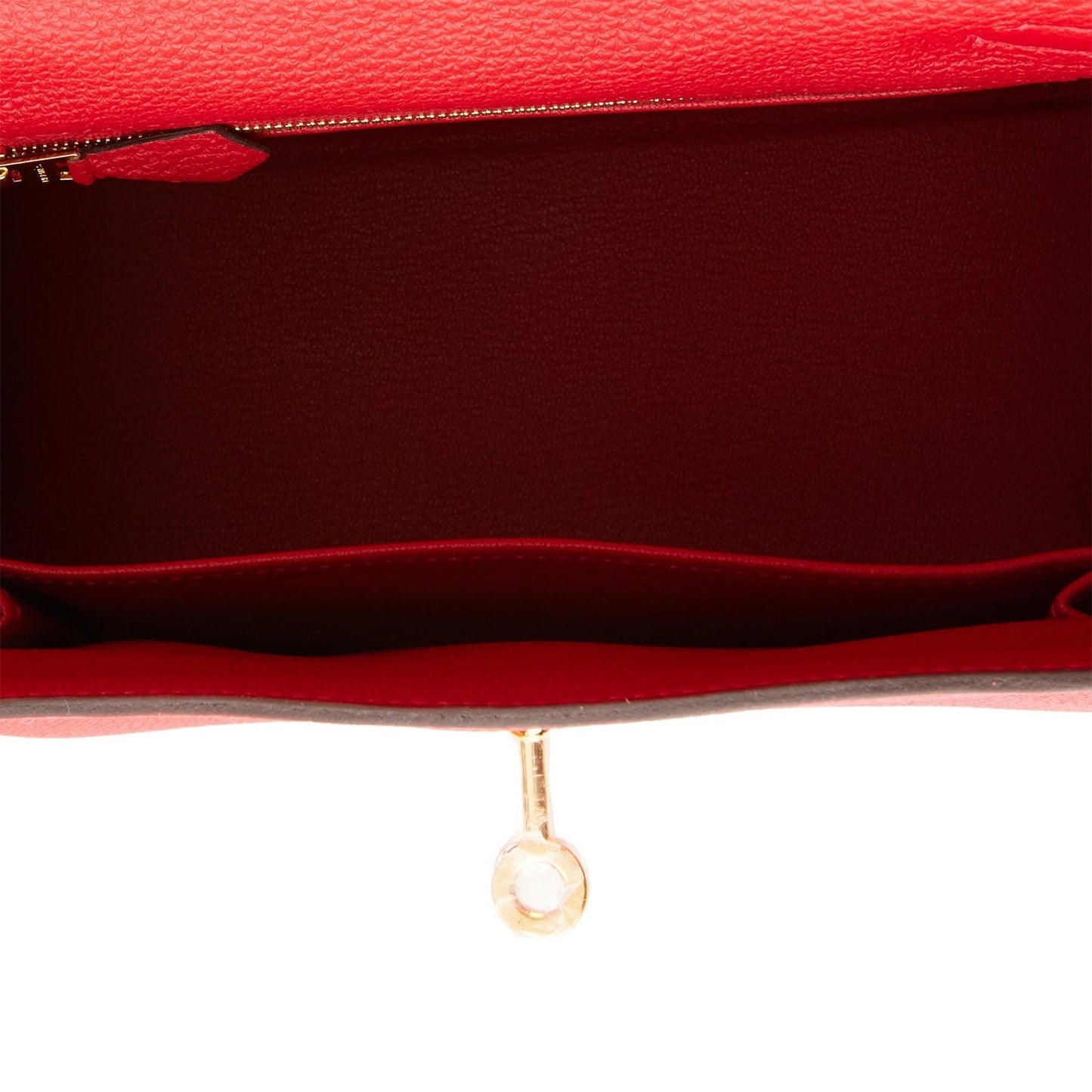 Hermes Kelly 25 Retourne Rouge Casaque Togo Gold Hardware
