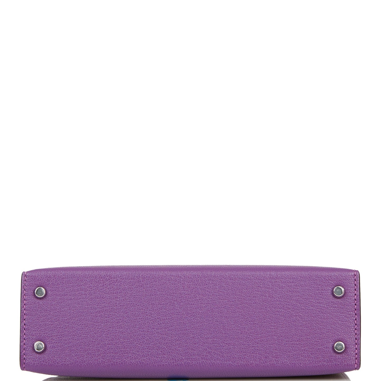 Hermes Kelly 20 Sellier Violet Verso Chèvre Palladium Hardware