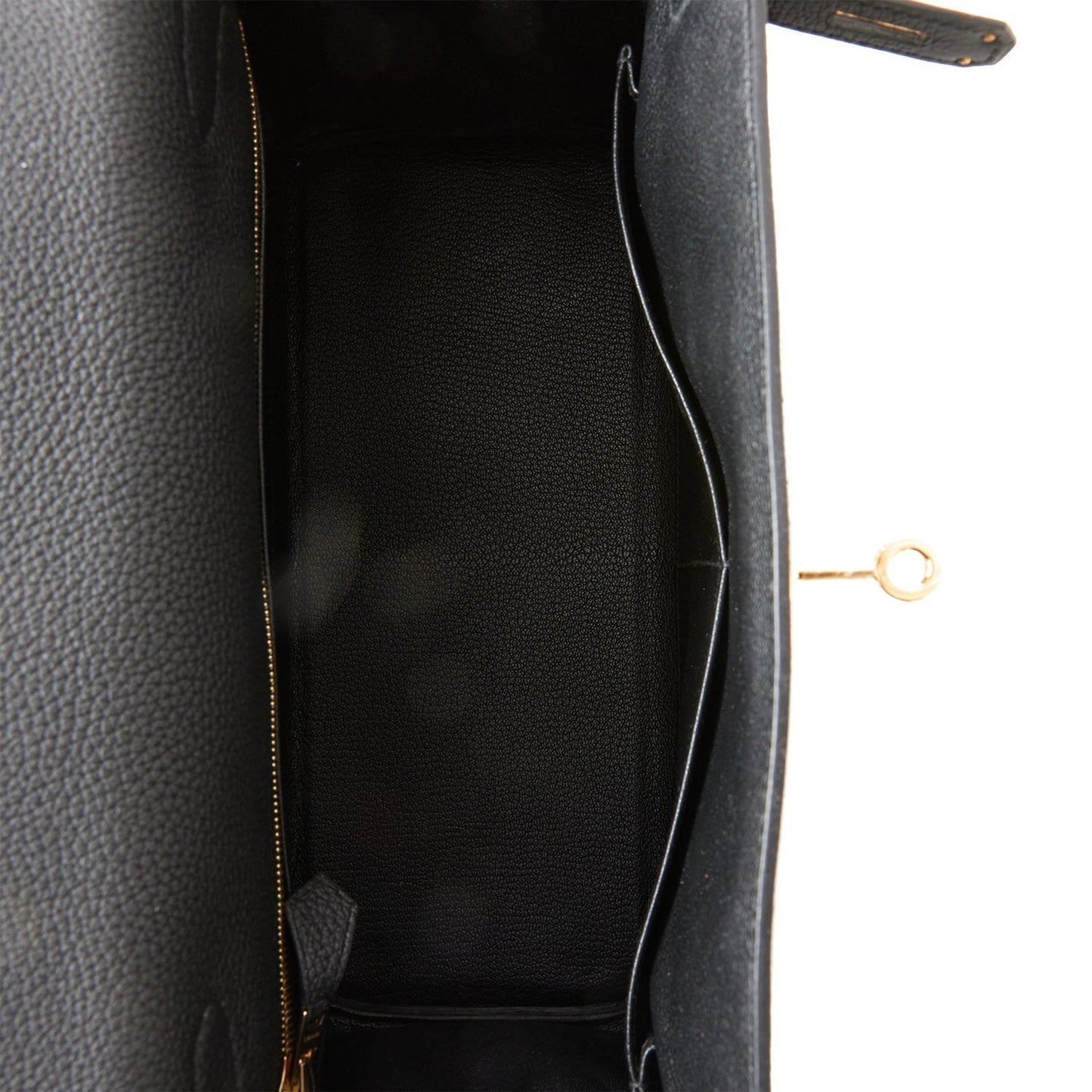 Hermes Kelly 28 Retourne Black Togo Gold Hardware