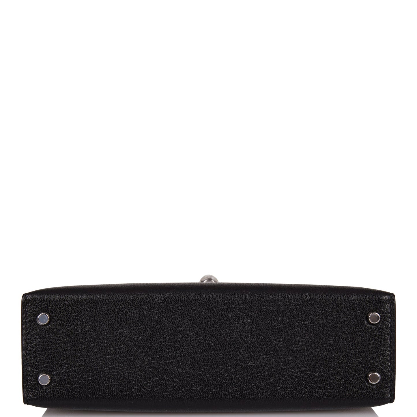 Hermes Kelly 20 Sellier Black Chevre Chamkila Palladium Hardware