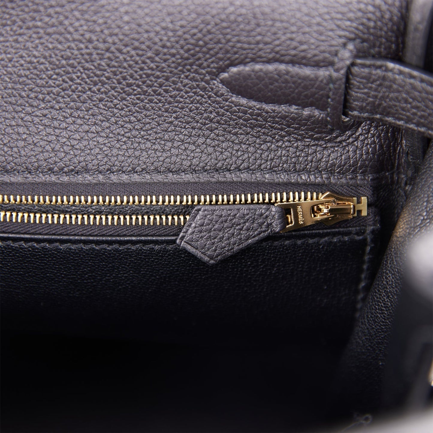 Hermes Kelly 28 Retourne Black Togo Gold Hardware
