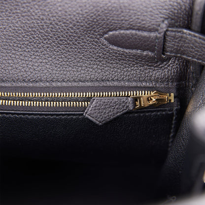 Hermes Kelly 28 Retourne Black Togo Gold Hardware