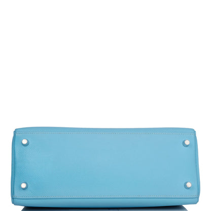 Hermes Kelly 28 Retourne Celeste Candy Epsom Palladium Hardware