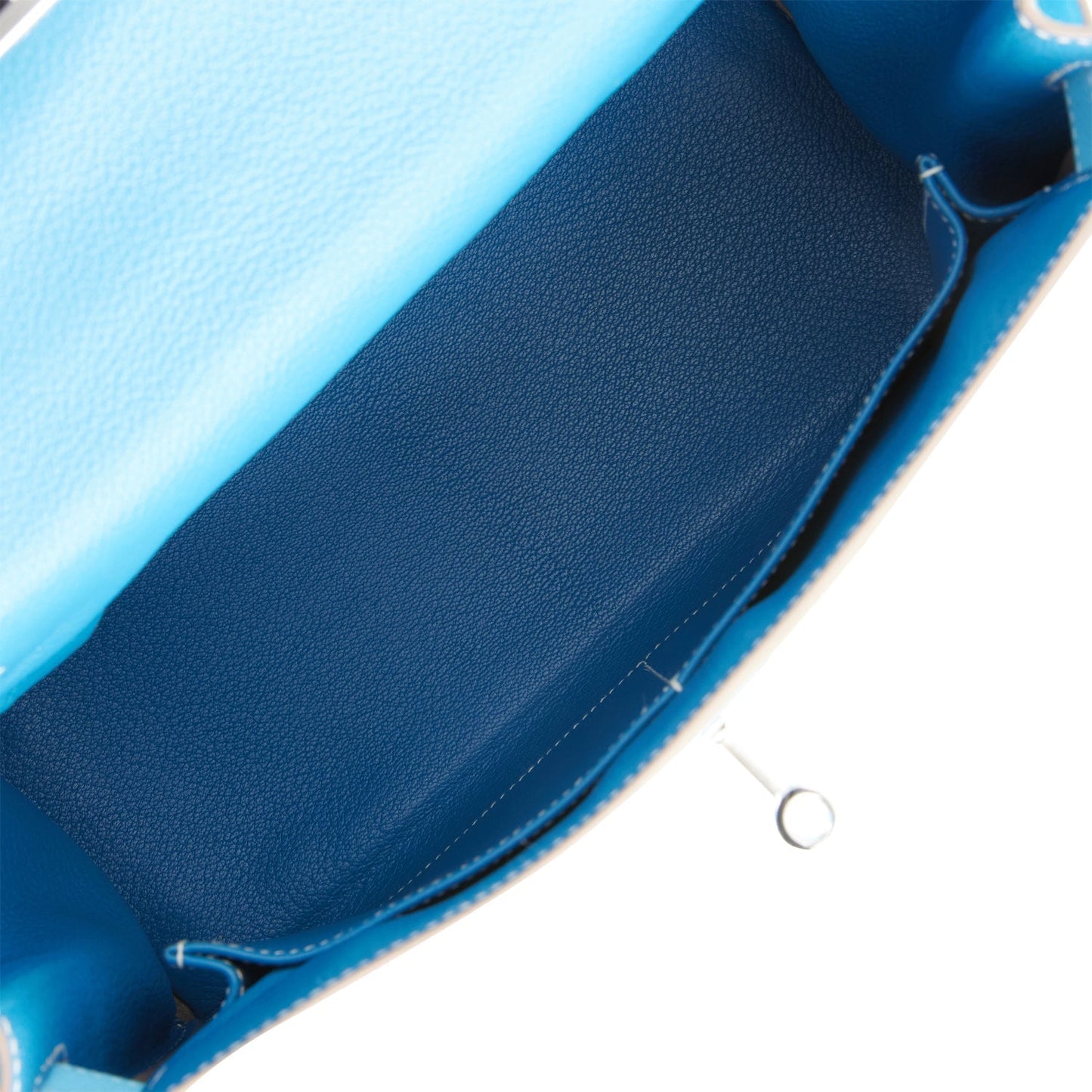 Hermes Kelly 28 Retourne Celeste Candy Epsom Palladium Hardware