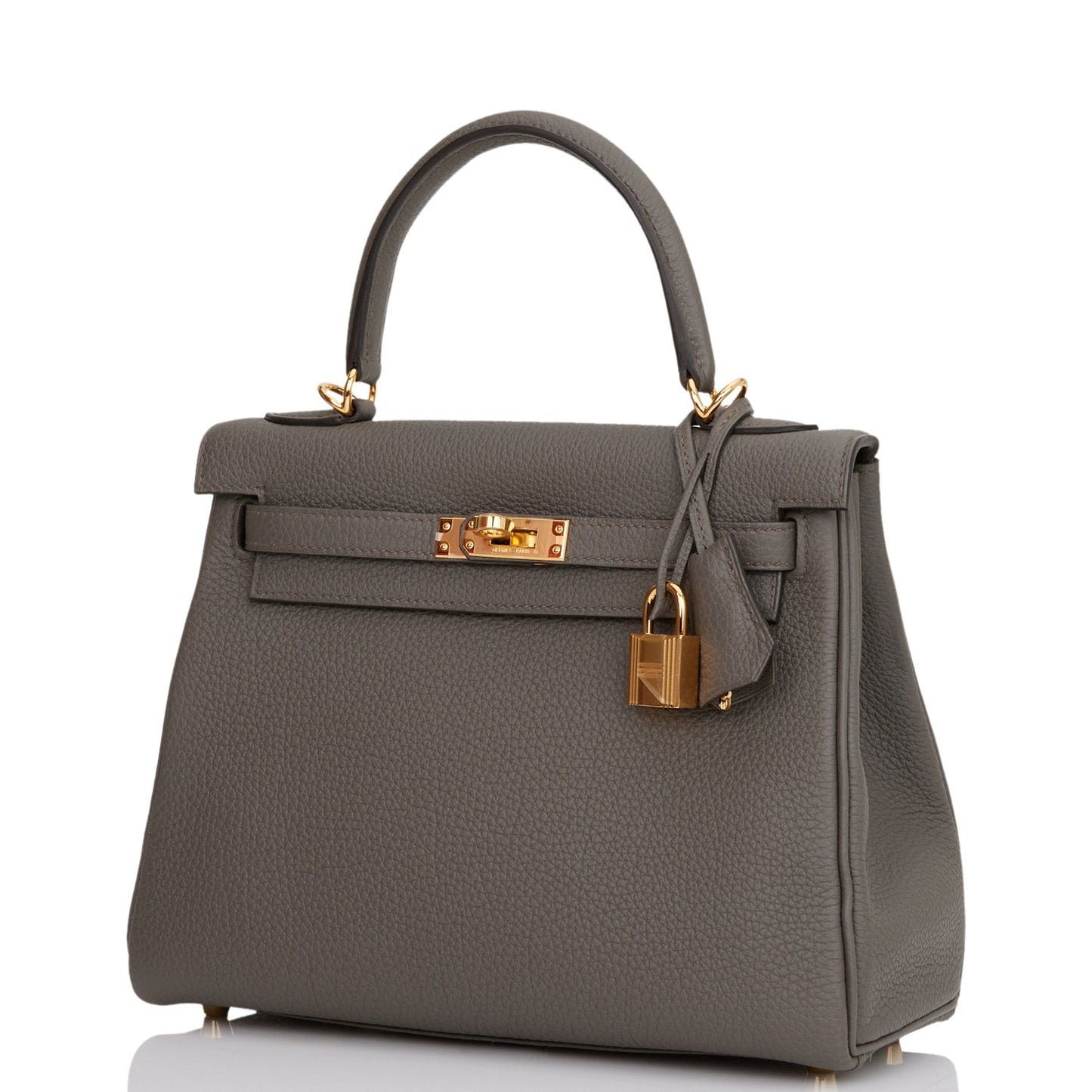 Hermes Kelly 25 Retourne Etain Togo Gold Hardware