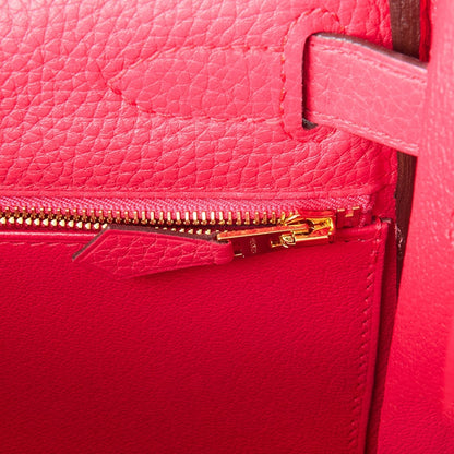 Hermes Kelly 28 Retourne Rose Extreme Clemence Gold Hardware
