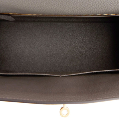 Hermes Kelly 28 Retourne Etain Togo Gold Hardware
