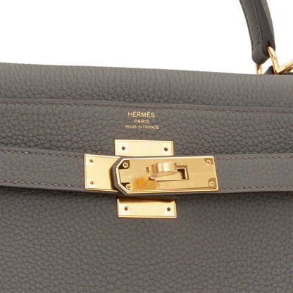 Hermes Kelly 28 Retourne Etain Togo Gold Hardware