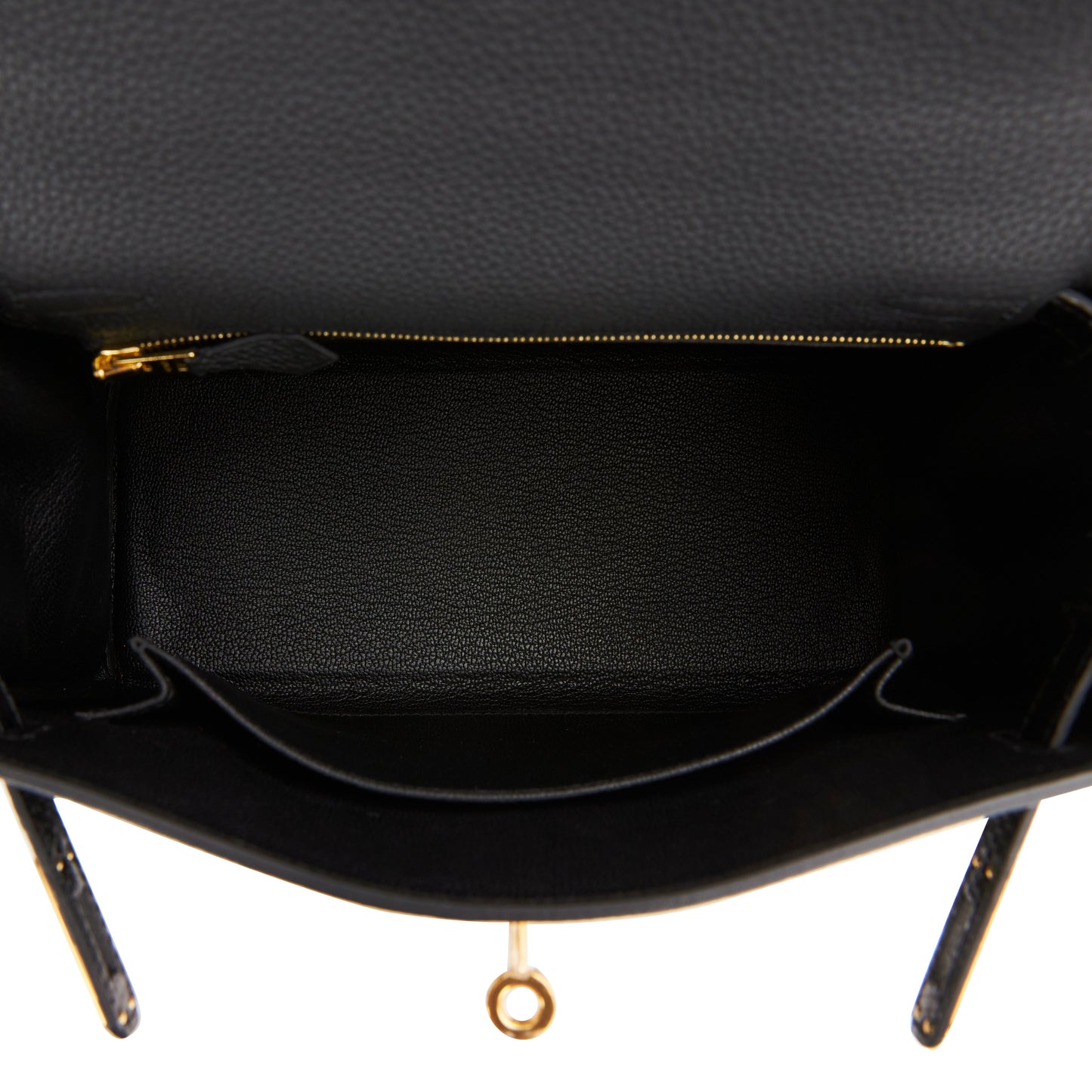 Hermes Kelly 25 Retourne Black Togo and Lizard Touch Gold Hardware