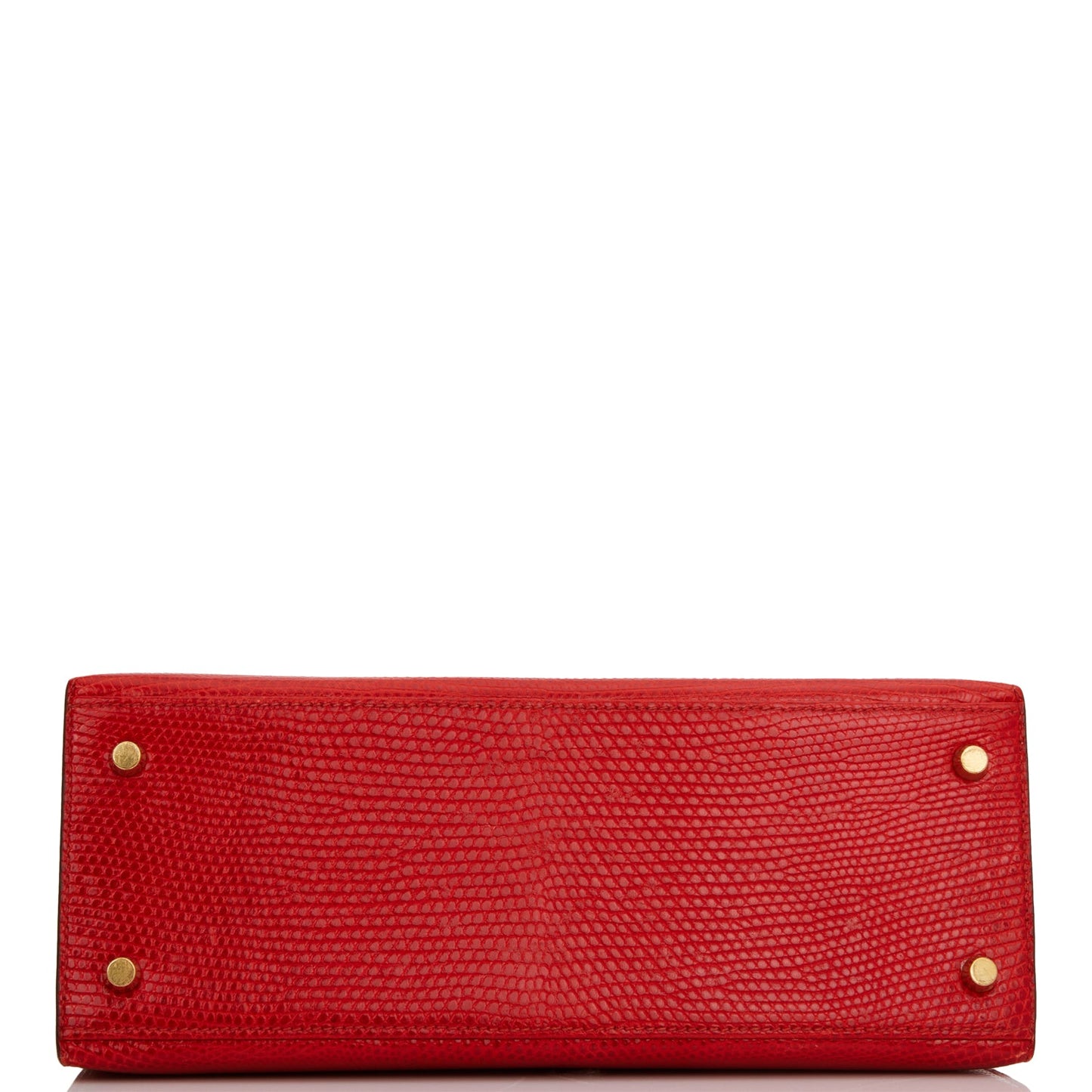 Hermes Kelly 28 Sellier Rouge Vif Lizard Niloticus Gold Hardware