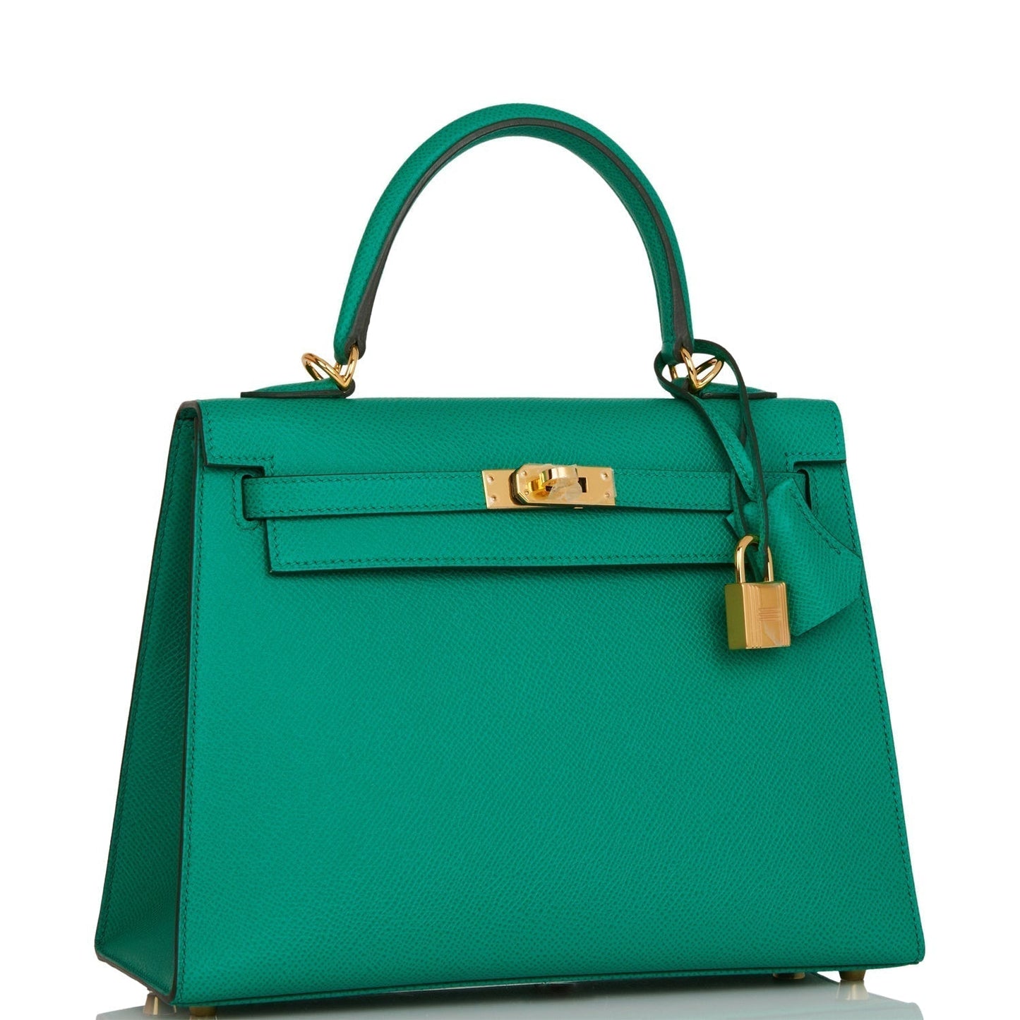 Hermes Kelly 25 Sellier Vert Jade Epsom Gold Hardware