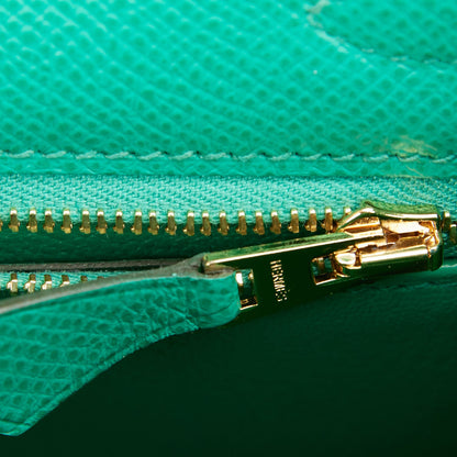 Hermes Kelly 25 Sellier Vert Jade Epsom Gold Hardware
