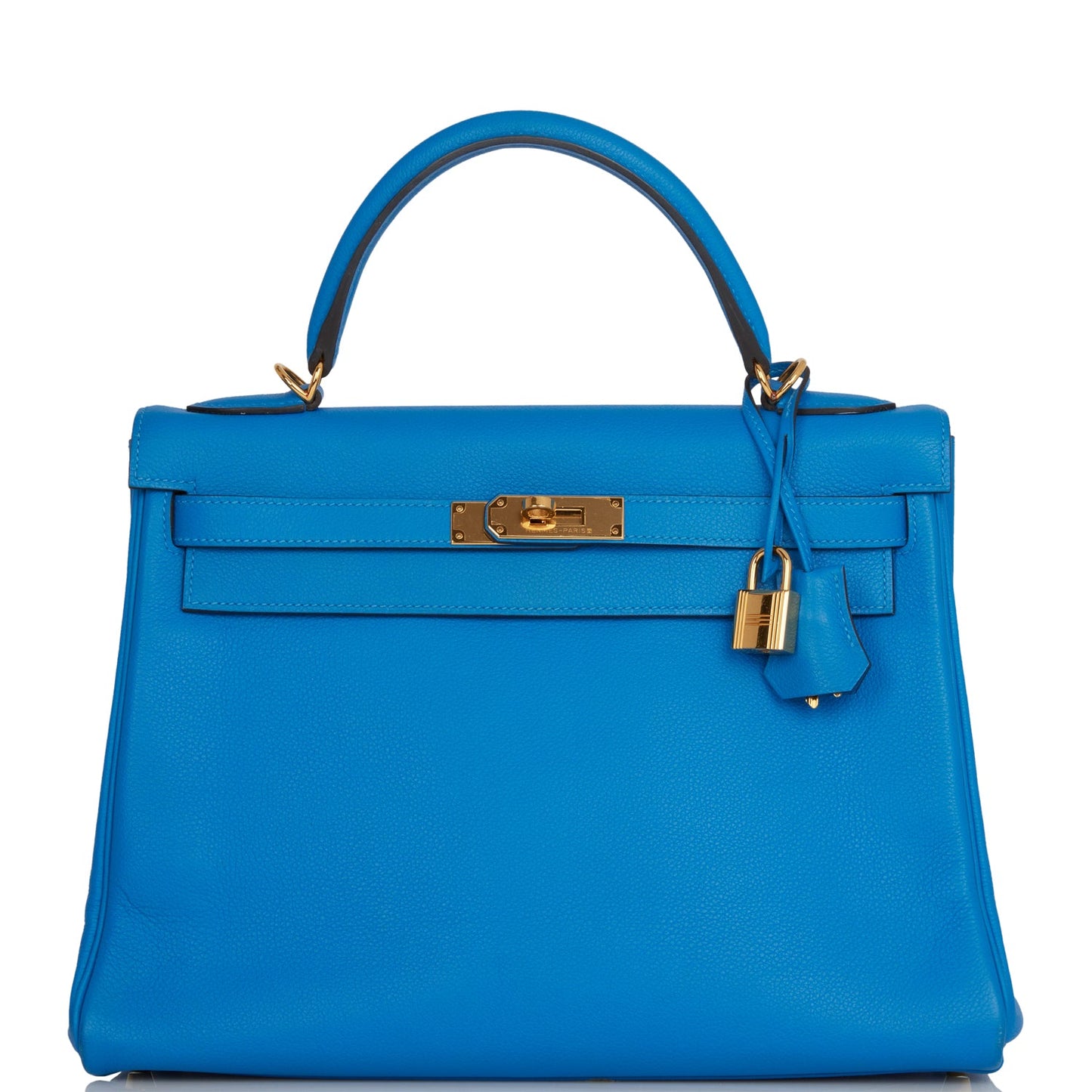 Hermes Kelly 32 Retourne Bleu Hydra Evercolor Gold Hardware