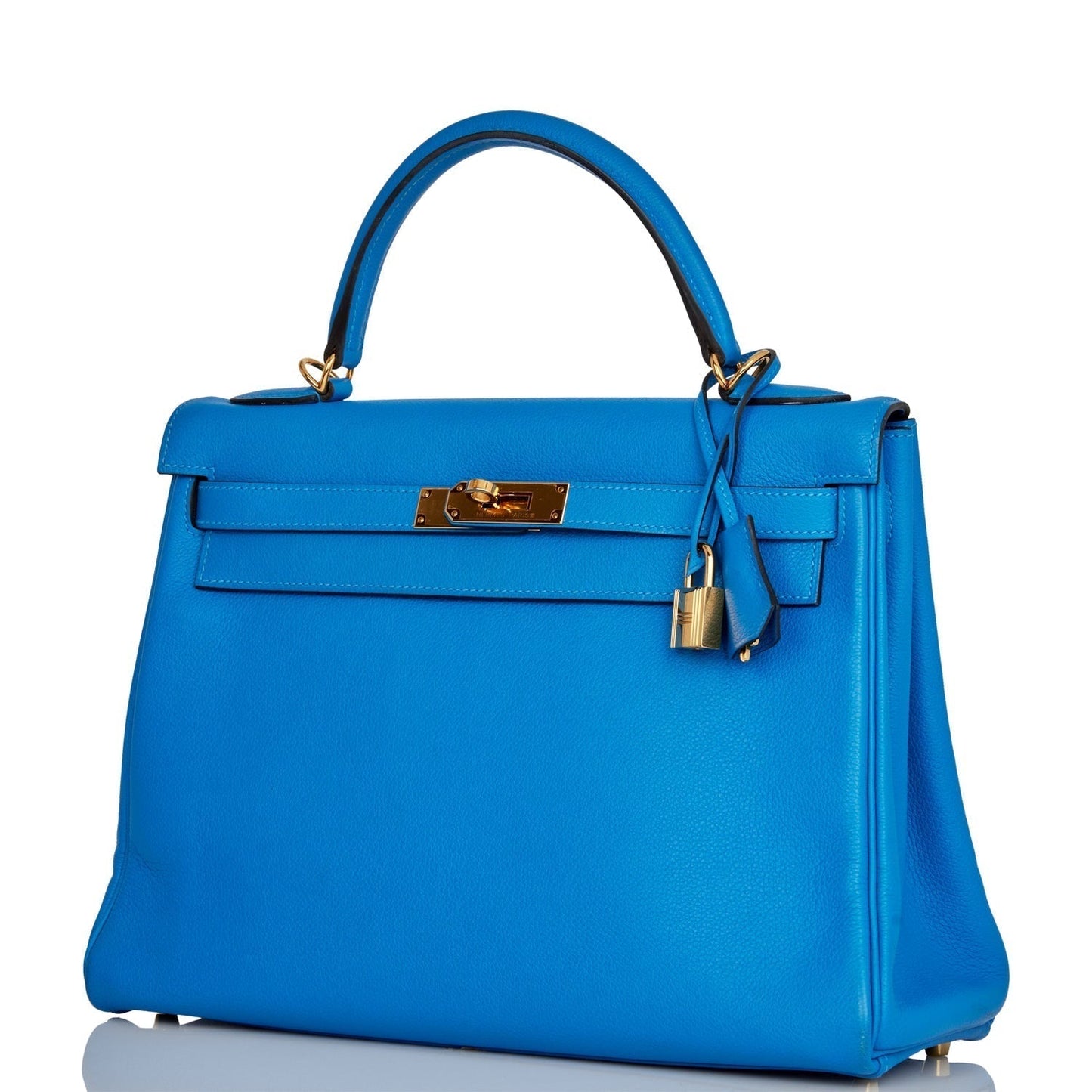 Hermes Kelly 32 Retourne Bleu Hydra Evercolor Gold Hardware