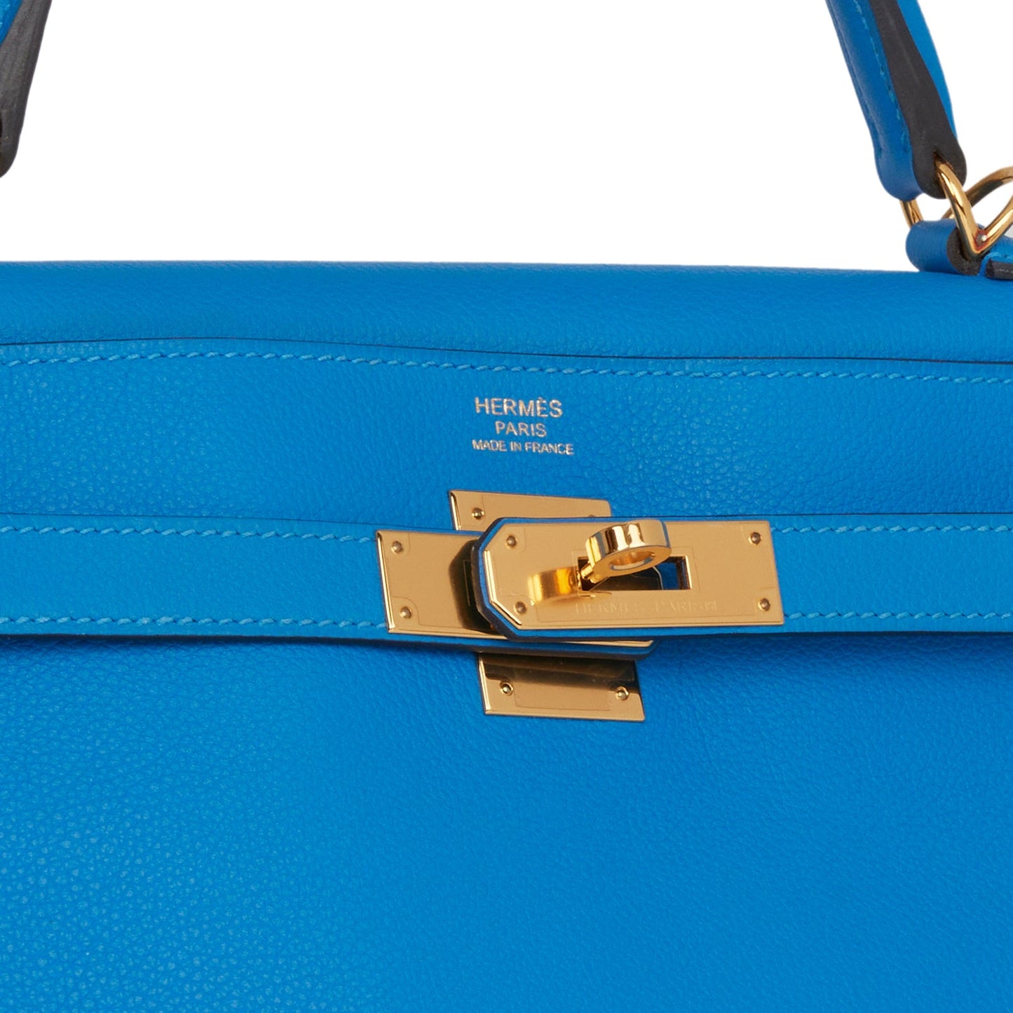 Hermes Kelly 32 Retourne Bleu Hydra Evercolor Gold Hardware